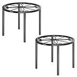 Josmimic Pflanzenständer 2er-Set 20cm/7.8'' Metall-Blumenständer Pflanzenregal Blumengestell Blumentopfständer für Wohnzimmer, Schlafzimmer, Balkon und Garten