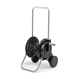 Kärcher Schlauchwagen HT 2, kompakt und beweglich mit extra breitem Standfuß, höhenverstellbarer Handgriff, abgewinkelter Schlauchanschluss, Schwarz