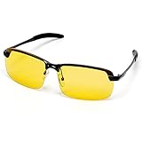 VJK Night Driving Glasses - Blendschutz, HD-Nachtsicht, Klarheitsgläser, Schutzbrillen für Männer, Frauen, die an regnerischen Tagen fahren