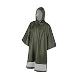 Oshhni 3 in 1 Regenponcho mit Kapuze Regenmantel Praktische Picknickmatte für Erwachsene Regenmantel Regenjacke zum Wandern Reisen Rucksackreisen Reiten, GrÜn