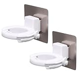 SHINEOFI Wandmontierter Verstellbarer Duschgelhalter ohne Bohren aus Robustem Material 2 Stück für Shampoo und Seifenflaschen bis 4cm Durchmesser Universell für Bad und Küche