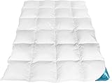 Sandaro Home Daunendecke 200x220 100% Baumwolle Daunen Federdecke, Öko-Tex Zertifiziert (200x220, 1400)