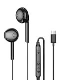 MAS CARNEY USB C Kopfhörer mit Kabel TH9, In-Ear Earphones Typ C mit Mikrofon Kompatible mit iPad Pro,Samsung Galaxy S25 S24 S23 A55 A53,Google Pixel,Huawei, Mi,Oppo