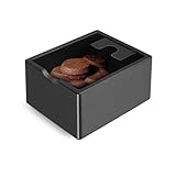 Abklopfbehälter für Siebträger, 18x15cm Knock Box, Espresso Knock Box für Kaffeesatz, Große Kapazität ABS Kaffee Klopfbox Barista Zubehör, Kaffeesatz Abschlagbehälter für Kaffee Zubehör (Schwarz)