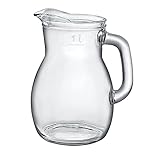 Bormioli Rocco Glaskanne 146160 mu3321990 Bistrot Karaffe 1.0-/, Glas, Durchsichtig, one Size