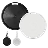 Glitfix GPS Tracker Android, Schlüsselfinder mit Google Find Hub App (NUR Android), IP67 Bluetooth Tracker, Schlüsselring, Air Tracker Android für Gepäck Taschen Koffer Geldbörsen,Weiß+Schwarz,2 Stück