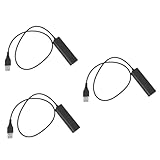 Angoily 3 Stück USB Adapter Wasserklare Buchse zu USB Stecker Anschlusskabel für Pc Laptop Weiblicher Adapter für Headset Verbindung für Home Office Kommunikation