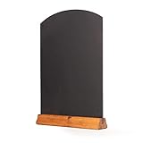 Chalkboards UK WC123F Tischplatte Kreidetafel mit Sockel, Holz, Eiche dunkel A3, 42 x 30 x 4 cm