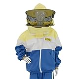 LYSON Imkerjacke mit Hut, Imkerjacke mit Reißverschluss, Schutzjacke, Imkerjacke mit Rundschleier, Imkerbluse, Imkereibedarf, Schutz vor Mücken Imkerbekleidung sportlicher Style – Modell 2 Größe XL