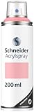 Schneider Paint-It 030 Supreme DIY Acryllack (hochdeckende Sprühfarbe, UV-beständig, 200 ml, Acrylspray für fast alle Untergründe) rose matt