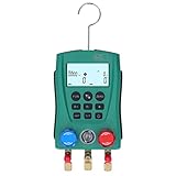 GYZOUKA Digitales Verteilermessgerät, aus Aluminiumlegierung, Zweikanal-Berechnungs-Kältemitteldruckmessgerät, für Herkömmliche Fluoridrohre