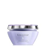 Kérastase Haarmaske für trockenes und blondiertes Haar, Gegen Gelbstich, Mit Hyaluron und Neutralisatoren, Masque Ultra-Violet, Blond Absolu, 200 ml