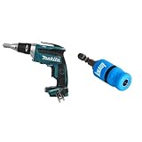 Makita DFS452Z Akku-Trockenbauschrauber (Ohne Ladegerät, 490 W, 18 V) & Knauf Schraubvorsatz Mit Bit-Halter Für Schrauber Und Hand-Bohrmaschinen