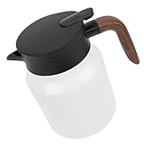 Oreilet Thermalkaffee Carafe, 1000 Ml Isolierter Thermoskrug mit Filter, 316 Edelstahl -Vakuumkaffeekessel für die Aufbewahrung Heißer Flüssigkeiten Kalten Kaffee -Tee -Getränkespender (White)