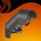 JimmiOne | Strahlungsschutz Bogen 90° stehend, schwarz, hitzefest, 130 mm Durchmesser Ø, 2,0 mm Wandstärke für Ofenrohre, Hitzeschutz, Holzofen, Thermoschild, CE zertifiziert, 25 Jahre Garantie