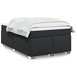 Juroupi Boxspringbett mit Matratze Schwarz 120x200 cm KunstLED Bett Boxspringbett Bett Mit Matratze Polsterbett Schlafzimmer MöBeler - 3285205