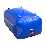 VEVOR Wasserblasen Aufbewahrungsbehälter, 400L Wassertank, 1000D PVC verdickter Wasserbeutel, 0,9mm Wassersack zusammenklappbar, für Gartenbewässerung, Camping, Wohnmobile, Notfallgebrauch –Blau