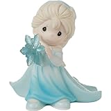 Precious Moments Disney Frozen Elsa Figur | Like A Snowflake, You're One of A Kind Disney Elsa Bisque Porzellan Figur | Disney Decor & Gifts | Handbemalt