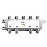 Wzxksoac Für Satelliten-/Kabel-TV Kompatibler 8-Wege-Satellitensplitter 4K 8K 10-3224MHz TV-Kabelsignal-Mischer Leistungsverteiler Kombinierer