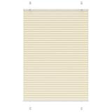 mtlskopl Plissee Creme 85x150 cm ohne Bohren Klemmfix Polyester Sichtschutz Sonnenschutz Modernes Design für Küche Büro Schlafzimmer