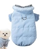 Winterkleidung für Hunde, warmer Mantel für kaltes Wetter, mit Seilring, doppelseitig, für mittelgroße und große Hunde