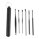 GARVALON 6 Stück Teiliges Professionelles Ohrenschmalz Entferner aus Edelstahl Wiederverwendbar Tragbar Vielseitige Reinigung für Erwachsene Elegantes Design für Zuhause und Reisen