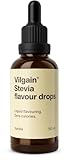 Vilgain Stevia Drops – Natürlicher kalorienfreier Süßstoff, 5 Geschmacksrichtungen, ideal für Getränke, Backen & Diabetiker, ohne Zucker, hitzebeständig, vegan & ergiebig (50ml, Vanille)