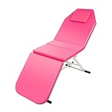 EUAIIPull Massageliege Klappbar 3 Zonen Massagetisch mit Kissen Tragbar Massagebett Bewegen Kosmetikbett Massagestuhl für Massagesalons Schönheitssalons Familien 180 * 60 * 60cm
