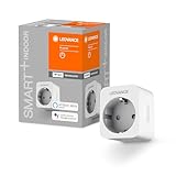 LEDVANCE wlan Steckdose, Wifi Stromzähler für Steckdose für das SMART Home. Kompatibel und Steuerbar mit google, Alexa oder per App, 2,4GHz, 1er-Pack