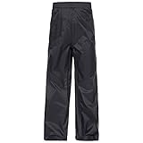 Trespass Kinder Regenhose Kompakt Zusammenrollbare Qikpac, Schwarz, 7/8