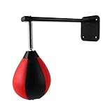 Wall Boxing Reflex Bag, Rostbeständiger Box-Speedball Aus PU-Leder Mit Halterung, Wandmontage-Boxsack Für Erwachsene, Boxausrüstungszubehör Für Training Und Fitness