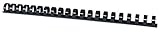 OFFICE PRODUCTS Plastikbinderücken 100 Stück DIN A4 19mm (165 Seiten) Binderücken Bindungskämme Plastikbindung | Kunststoff | Farbe: Schwarz