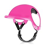 Xinsheinelry Kleiner Haustierhelm mit Ohrloch, verschleißfester Motorradhelm, Sport, Outdoor, Fahrradhelm für Hunde und Katzen