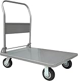 Faltbare Sackkarre Pritschenwagen - Tragbarer Plattformwagen aus Stahl mit Schwenkrädern für einfachen Transport von Waren und Gepäck - Schwere Tragfähigkeit (199.6 kg) - 12.7 cm Rad