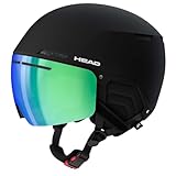 Skihelm Snowboardhelm Ski Snowboard Helm mit Visier - Head Cinema Photo - schwarz - Größe: XL/XXL (60-63 cm) - Viesierhelm - mit optimiertem Belüftungssystem - Hartschalen Helm Skifahren Snowboarden