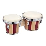 Bongo Drum - Handtrommel aus Holz für Kinder und Erwachsene, natürliche Ton-Skins mit professionellem Sound, leichtes, tragbares Design, perfekt für Anfänger, Musikunterricht, Zuhause, Band, Spielen