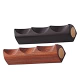 SEWOART 2 Stück pack Holz Pinselhalter mit Kupferintarsien Chinesische Kalligrafie Pinselablage Stabiler Stifthalter für Kalligrafiepinsel Multifunktional für Büro und Kunst