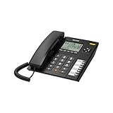 ALCATEL T78 - Schnurgebundenes Festnetztelefon - Großes alphanumerisches Display - Freisprechfuntion - Anrufsperre - Visuelle Anrufanzeige - Wahlwiederholungstaste - 8 Direktwahltasten -Schwarz