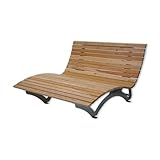 SCALANT Waldsofa Classic, Lärche, für 2-3 Personen, Sonnenliege, Außenliege, Wellenliege, Relaxliege, Holzliege für den Garten, feuerverzinkt