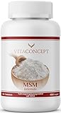 MSM Tabletten | 2000 mg MSM pro Tagesdosis | 365 hochdosierte organische Schwefel-Tabletten | laborgeprüft | Premiumqualität aus Deutschland | VITACONCEPT