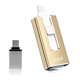 USB Stick 256GB für Phone,4-in-1 Speicherstick für iPhone/iPad/Android/PC,USB 3.0 Memory Stick High Speed Flash Laufwerk,schnelle Übertragung Photostick,Backup Fotos Videos,Gold