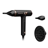 Rowenta Nano-Haartrockner, kompakt, bürstenlos, hohe Geschwindigkeit, Boost mit antistatischen Ionen und Temperatursensor für seidiges und glänzendes Haar, 3 Geschwindigkeits-/Temperatureinstellungen,