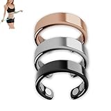 Olux Ring, Olux Magnetring, Anti-Schnarchring, Edelstahl-Magnetring, Lymph-Magnettherapie-Ring, verstellbare Ermüdungslinderung, Schlafhilfe, magnetische Akupressur-Rin (3 Stück)