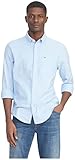 Tommy Hilfiger Herren Langarm Button Down Oxford Hemd in Regular Fit, Blau (Provence), X-Klein