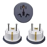 Powice 3 Universal Adapter,Adapter Steckdose,Internationaler Stecker Adapter,UK to EU Adapter,Adapter China Deutschland Stecker,Reiseadapter für die Welt nach Europa