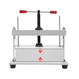 Papierpresse Papierbrikettpresse, A4 Manuelle Papierpresse mit BalanceLeiste, Papierbrikettpresse für Rechnungen, Bücher, Bücher im Abflachen, 21.5 * 36.5 * 33cm, Weiß