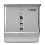 Moderne Mailbox, Large Mailbox Locking Mailbox mit 2 Schlüssel aus Edelstahl Europäischer Stil Schmaler Slot für Außengarten