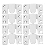 Generisch 4 Stück Edelstahl Bilderrahmenaufhänger Robust Poliert Wandhalterungen Spiegelaufhänger für Schwere Rahmen Einfache Montage