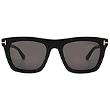 Tom Ford Lelio Herren Sonnenbrille Smoke Square FT1207 01A 52, glänzend schwarz, 62