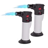 TronicXL 2 Stück Küchenbrenner Flambierbrenner Gas Bunsenbrenner für Creme Brulee Steak BBQ Nachtisch Fleisch Küche flambierer Gasbrenner Mini Flambiergerät nachfüllbar